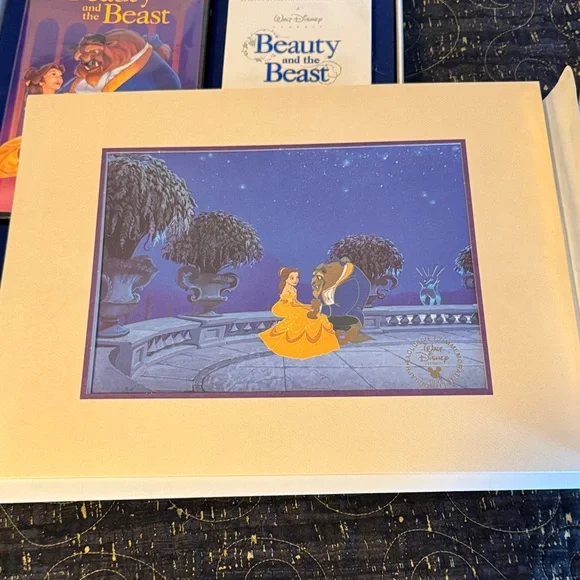 Disney Beauty and the Beast Collector's Box with VHS, CD, Lithograph, book - Picture 5 of 7